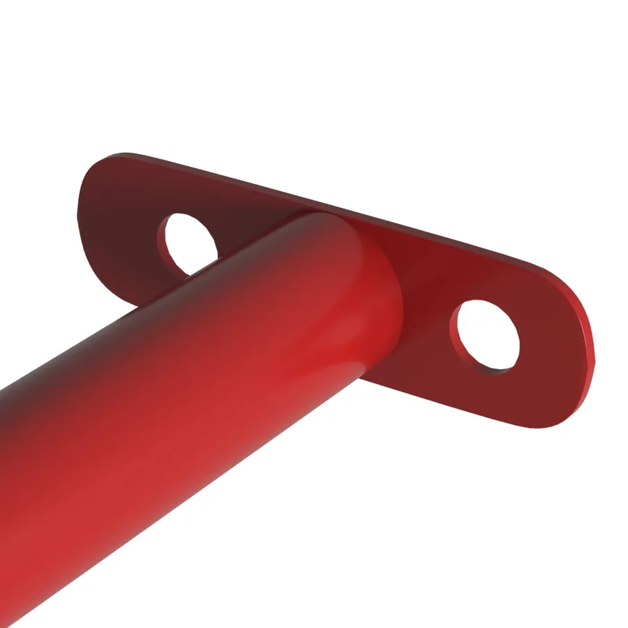 Barres fixes d'exercice 2 pcs 125 cm Acier Rouge - 4