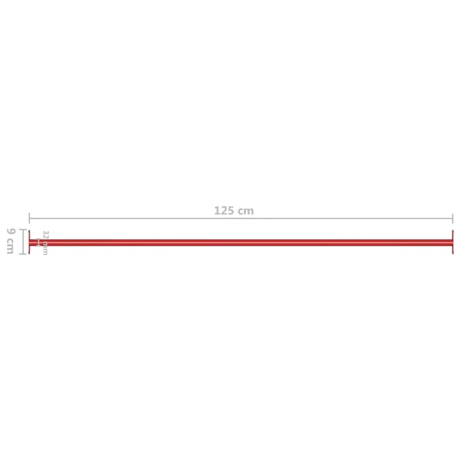 Barres fixes d'exercice 2 pcs 125 cm Acier Rouge - 6