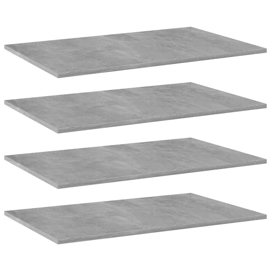 Panneaux de bibliothèque 4 pcs gris béton bois d’ingénierie