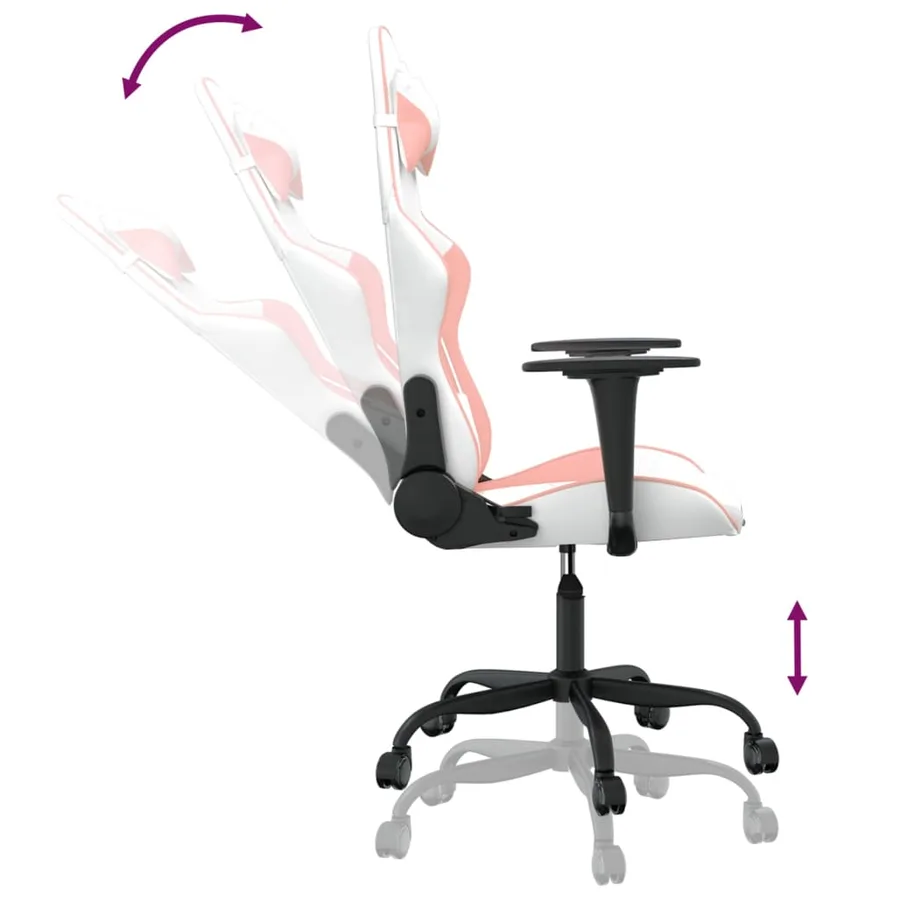 Chaise de jeu Blanc et rose Similicuir - 6
