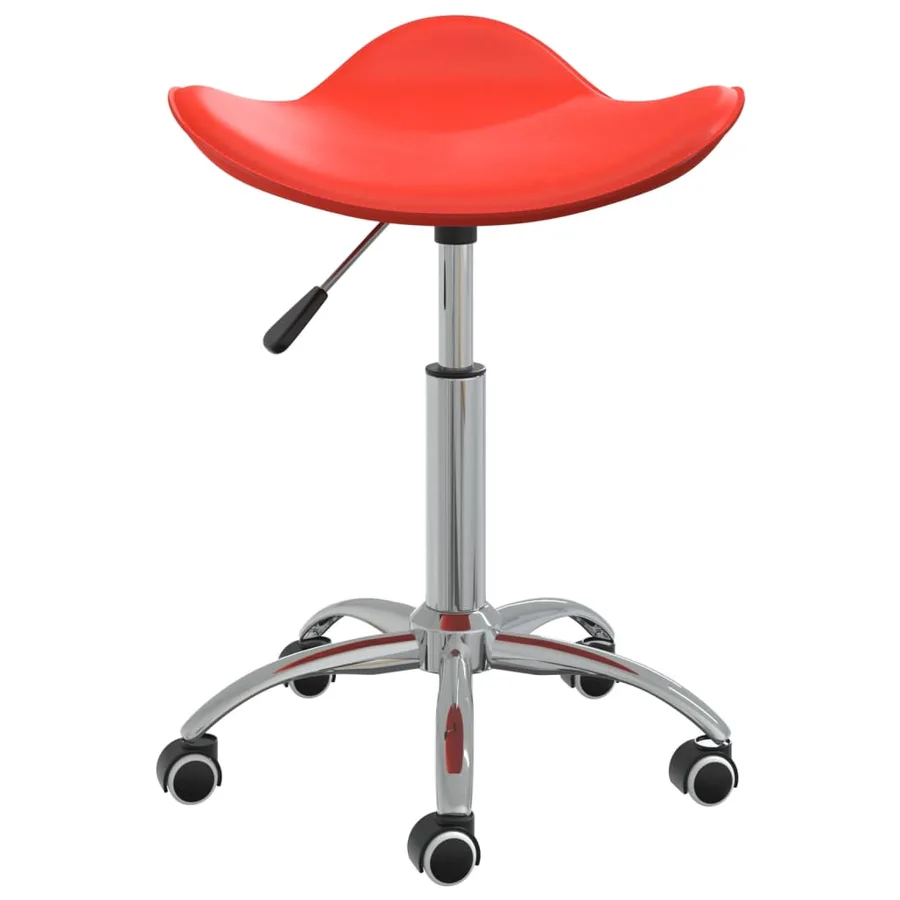 Chaise pivotante à manger Rouge Similicuir - 2
