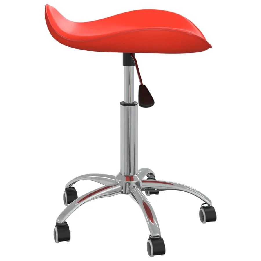Chaise pivotante à manger Rouge Similicuir - 3