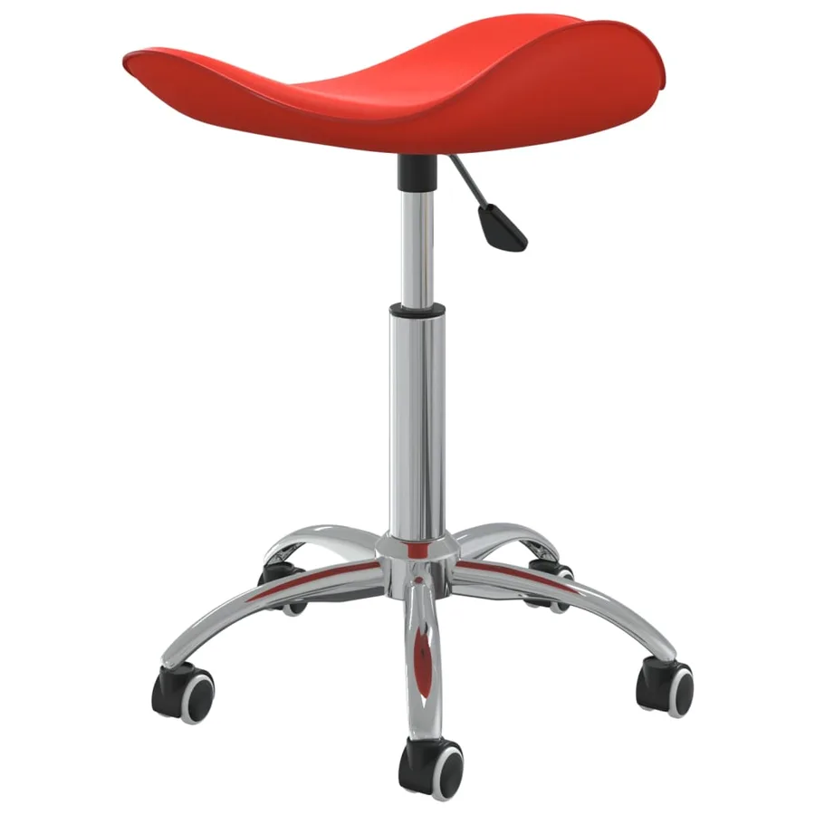 Chaise pivotante à manger Rouge Similicuir - 4