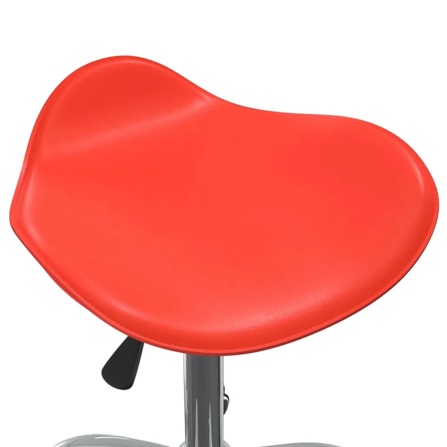 Chaise pivotante à manger Rouge Similicuir - 6