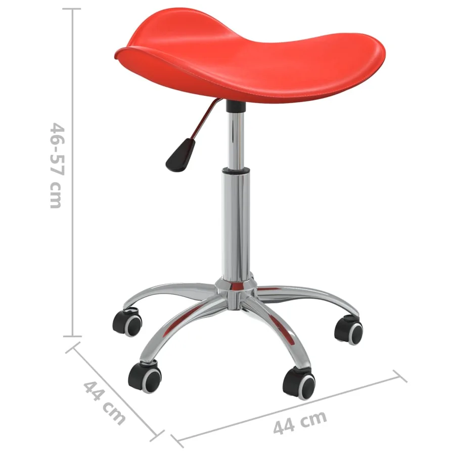 Chaise pivotante à manger Rouge Similicuir - 8