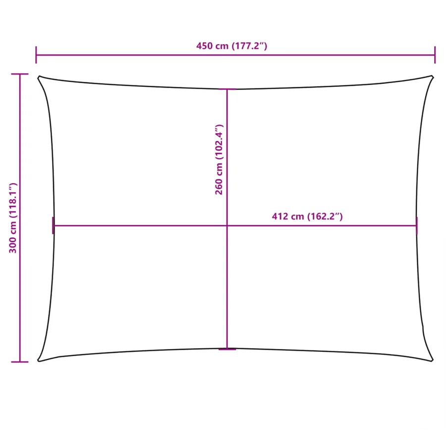 Voile de parasol tissu oxford rectangulaire 3x4,5 m bleu - 10