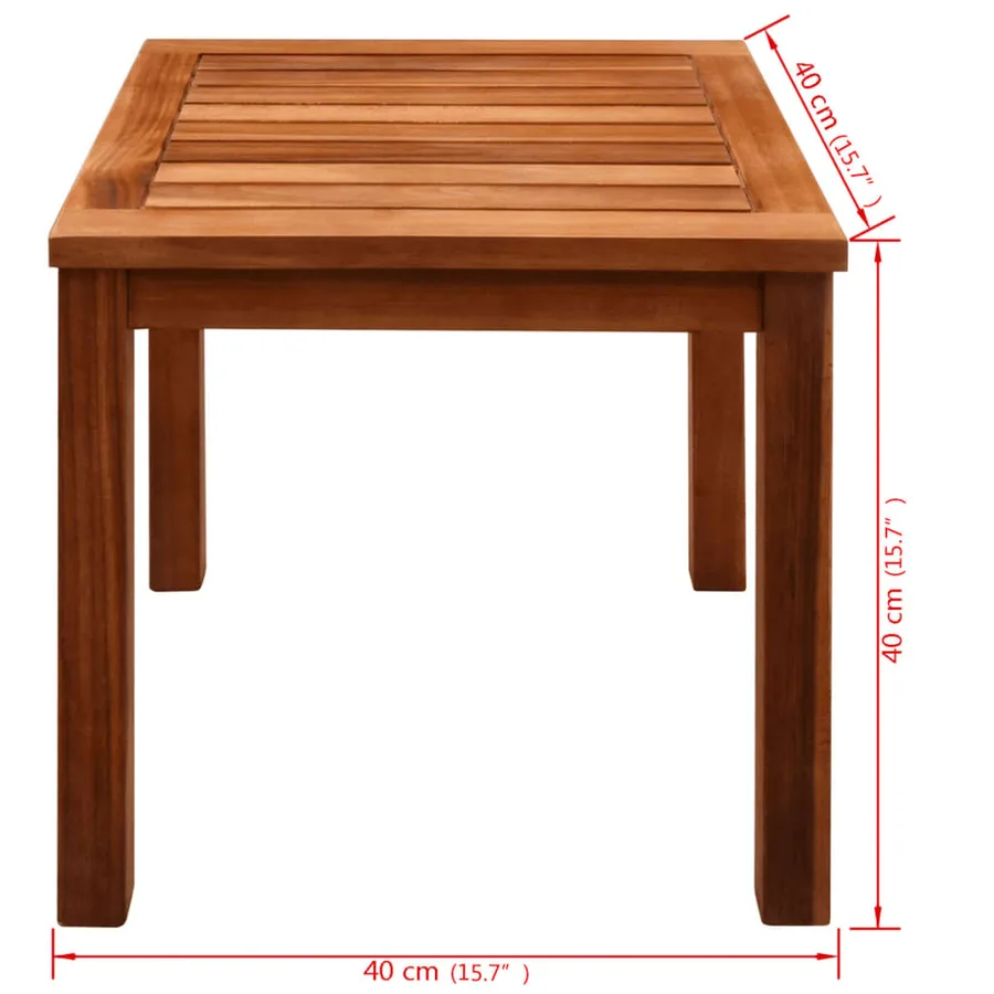 Ensemble à manger d'extérieur 9 pcs et coussins Acacia solide - 12