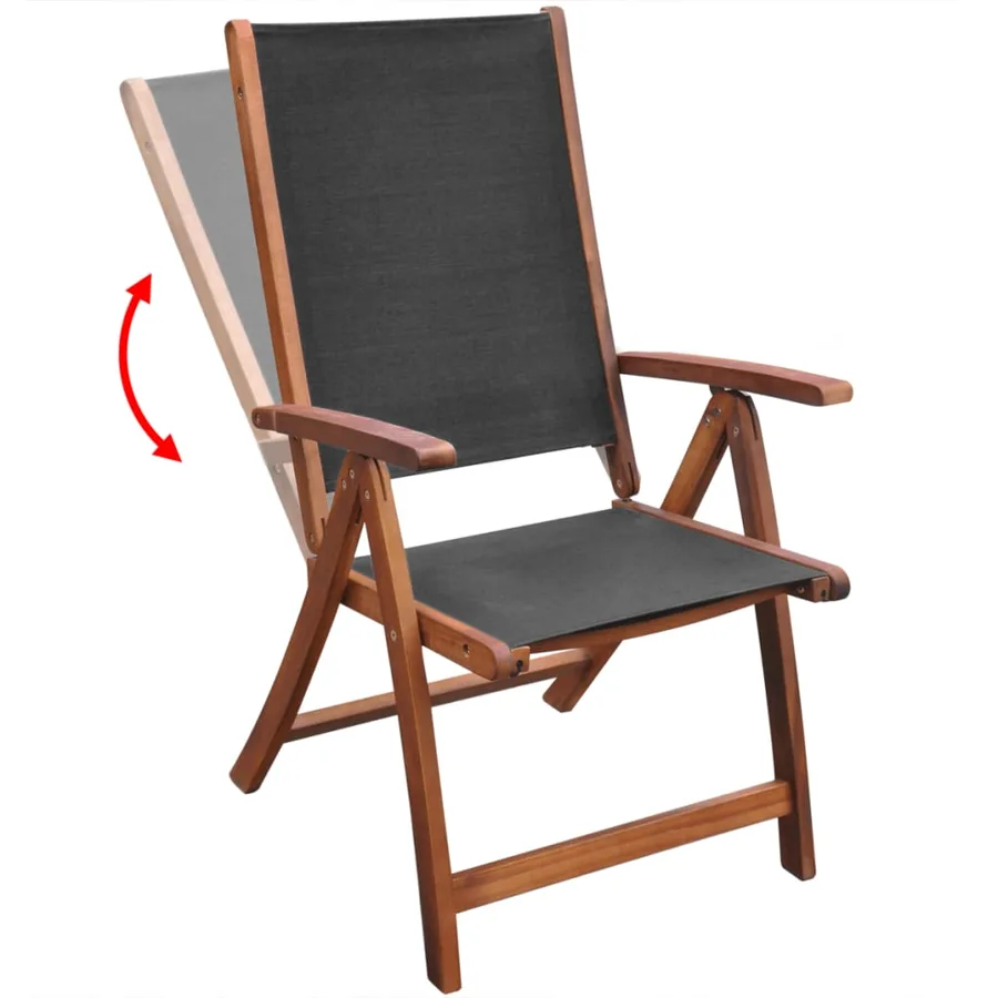 Ensemble à manger d'extérieur 9 pcs et coussins Acacia solide - 9