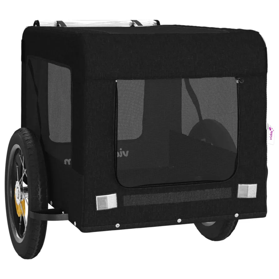 Remorque de vélo pour animaux de compagnie noir - 6