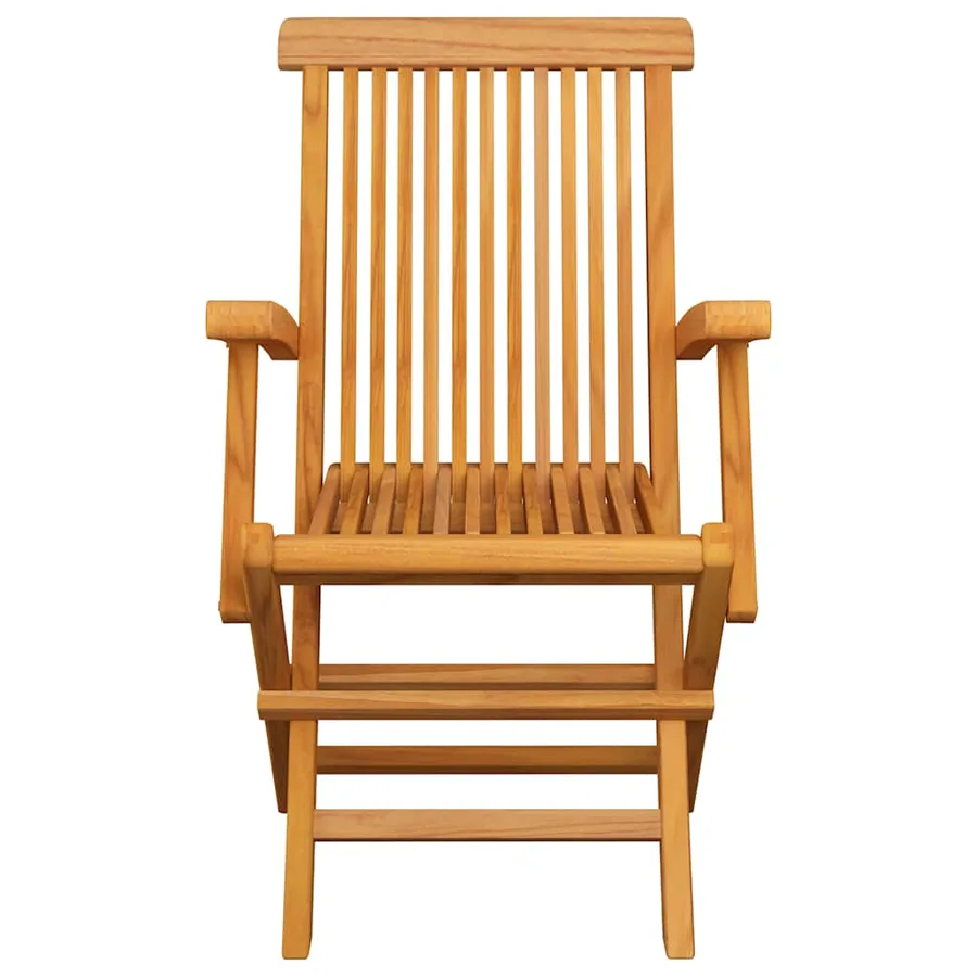 Ensemble à manger d'extérieur pliable 5 pcs Bois solide de teck - 8