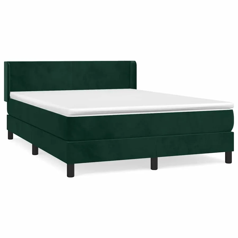 Sommier à lattes de lit et matelas Vert foncé 140x200cm Velours - 2