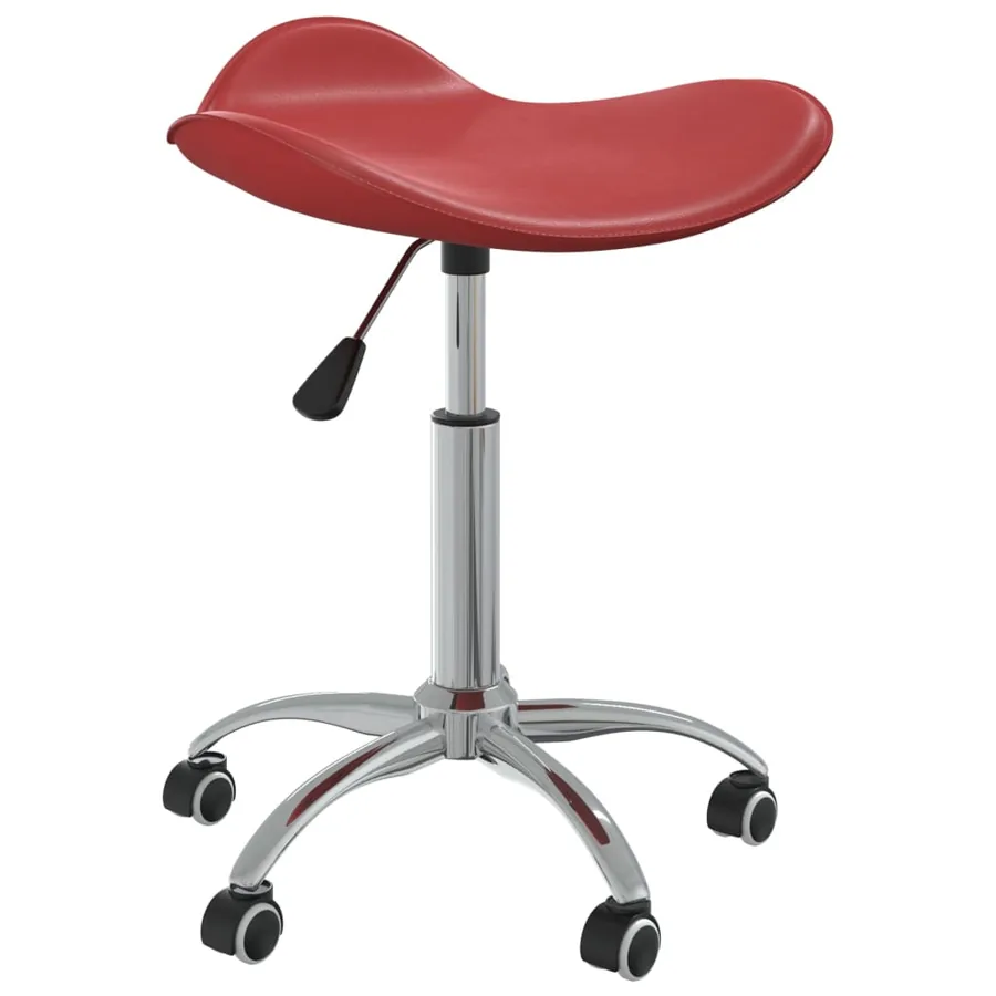 Chaise pivotante à dîner Rouge bordeaux Similicuir