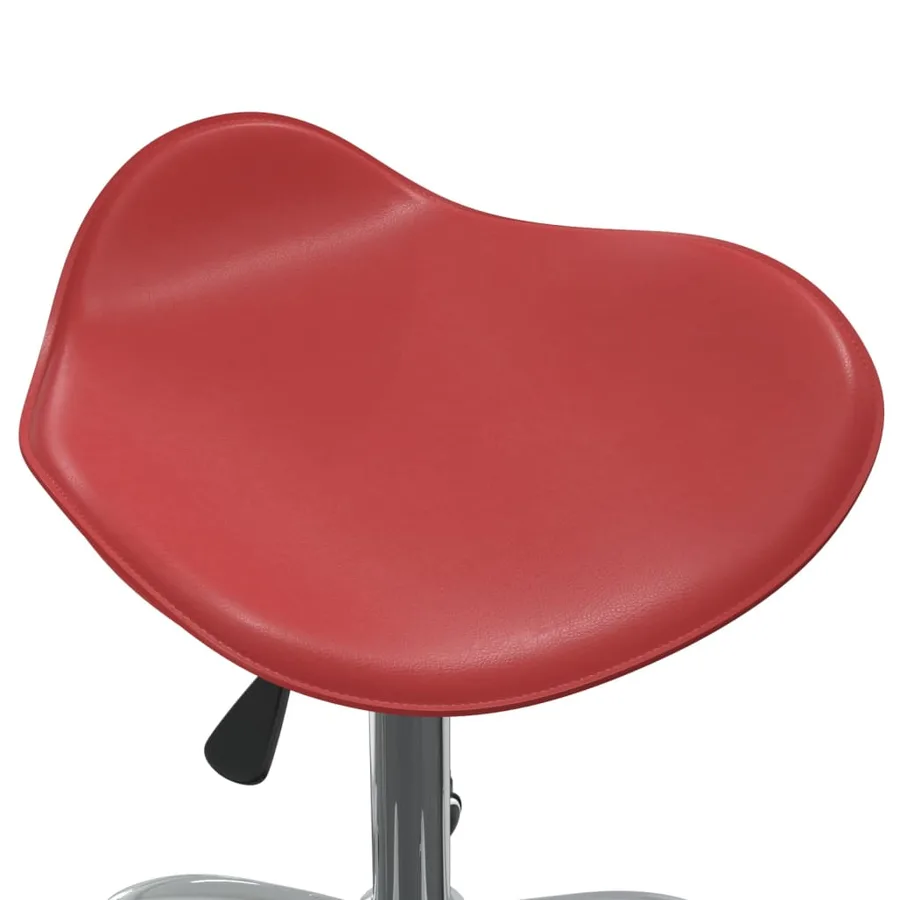 Chaise pivotante à dîner Rouge bordeaux Similicuir - 6