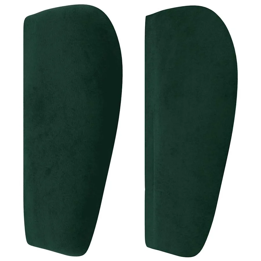 Tête de lit avec oreilles Vert foncé 147x23x78/88 cm Velours - 4