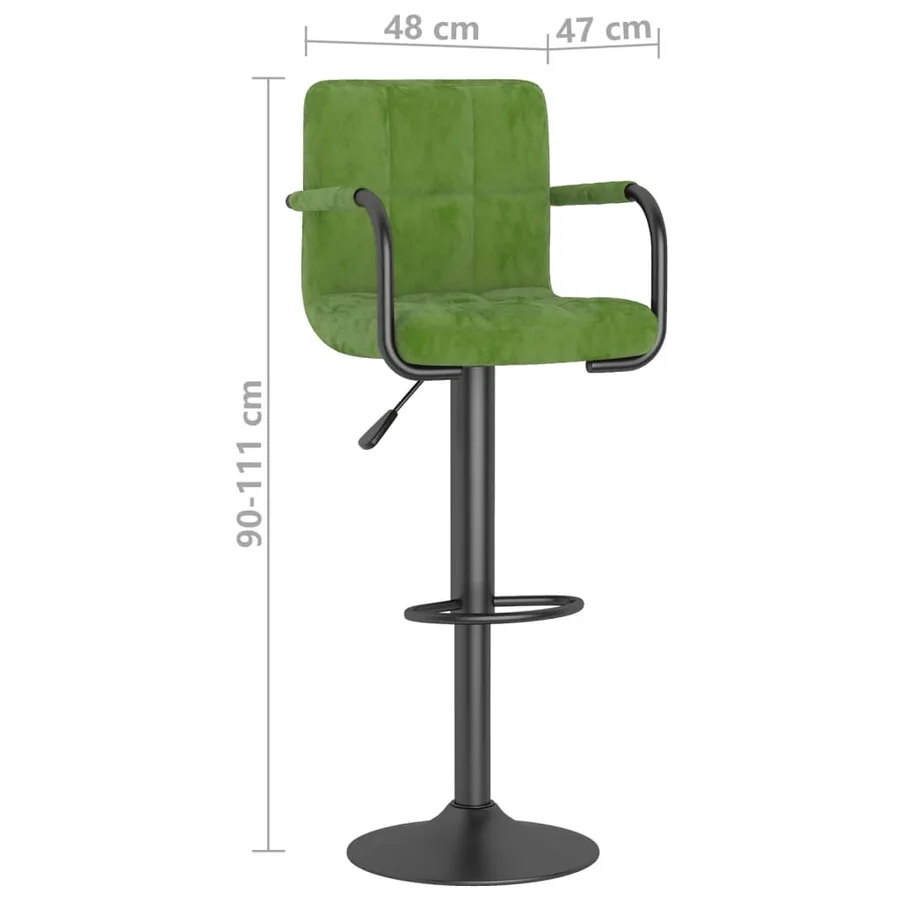 Tabouret de bar Vert clair Velours - 8