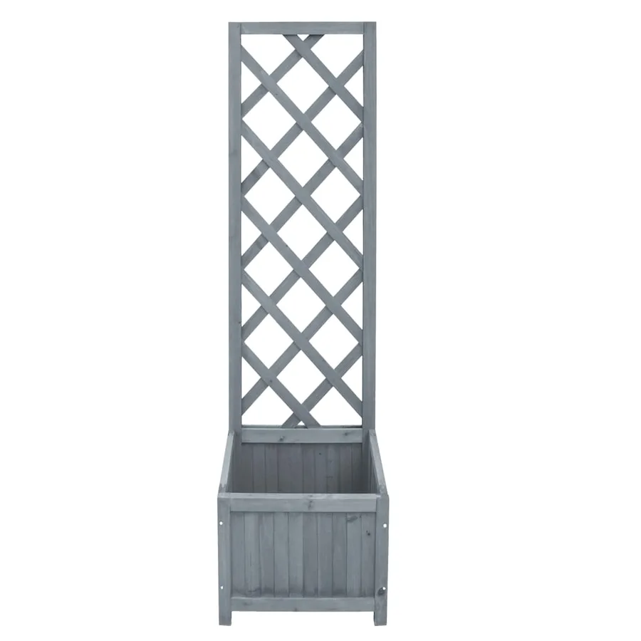 Jardinière en treillis 40x30x135 cm Bois de sapin massif - 2