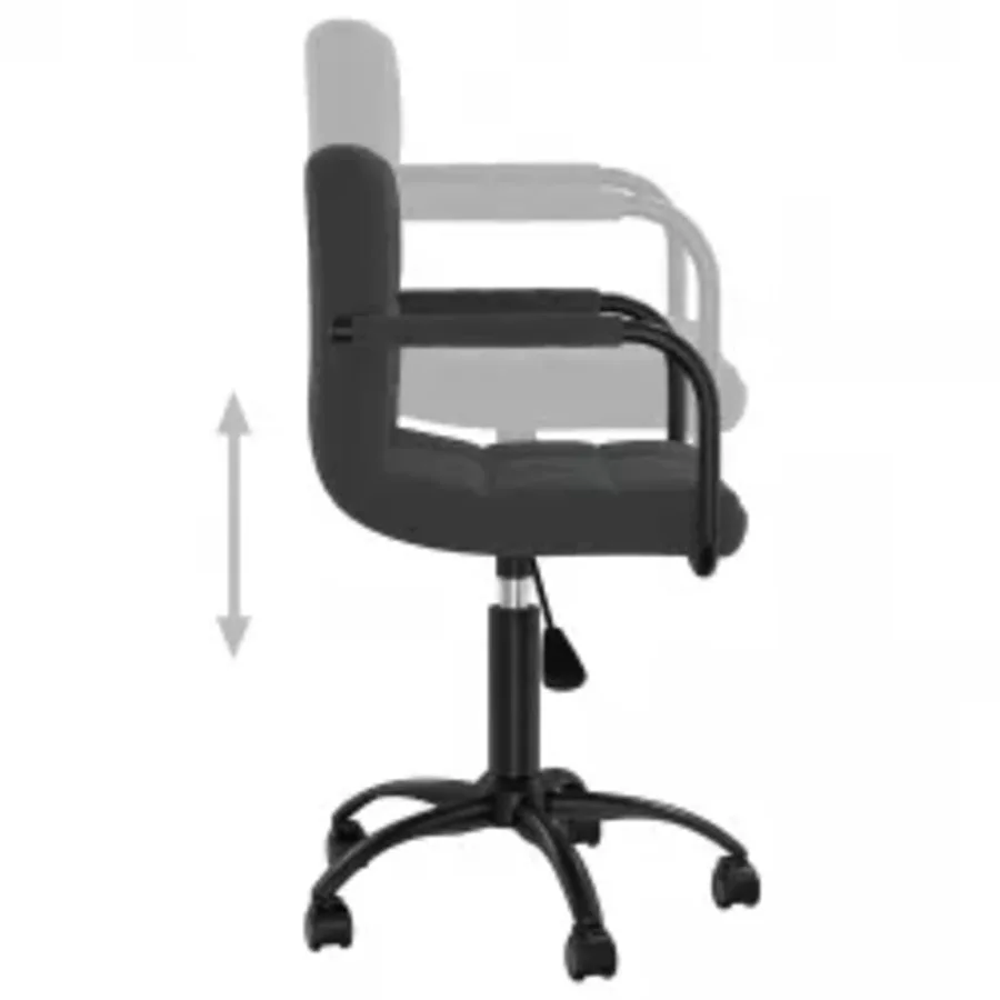 Chaises pivotantes à manger lot de 6 noir velours - 6