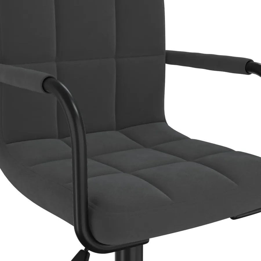 Chaises pivotantes à manger lot de 6 noir velours - 7
