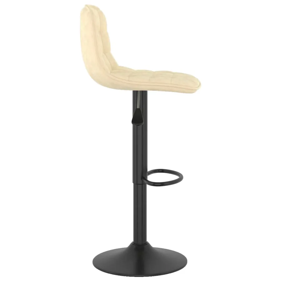 Tabourets de bar lot de 2 crème velours - 5
