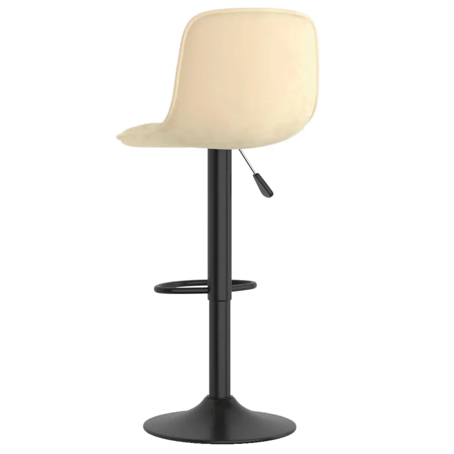 Tabourets de bar lot de 2 crème velours - 6