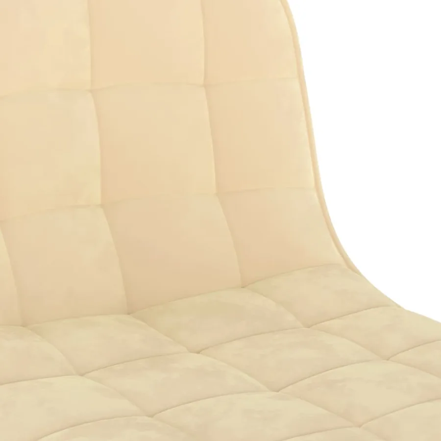 Tabourets de bar lot de 2 crème velours - 8