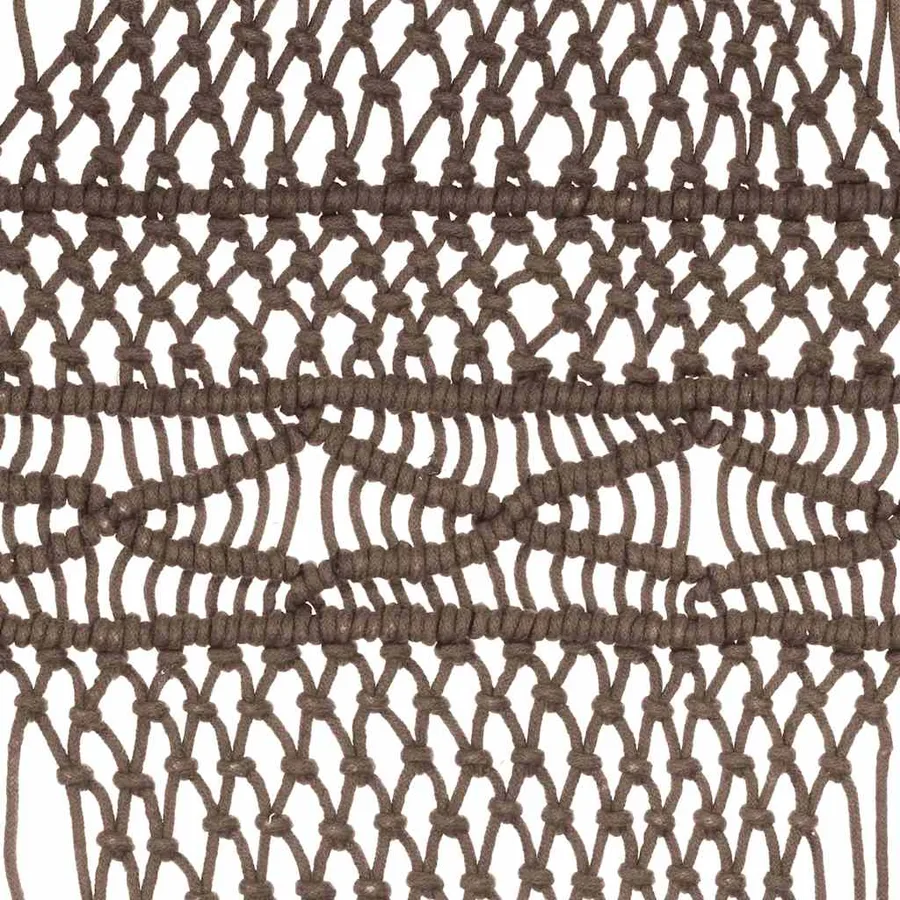Rideau en macramé Taupe 140x240 cm Coton - 5