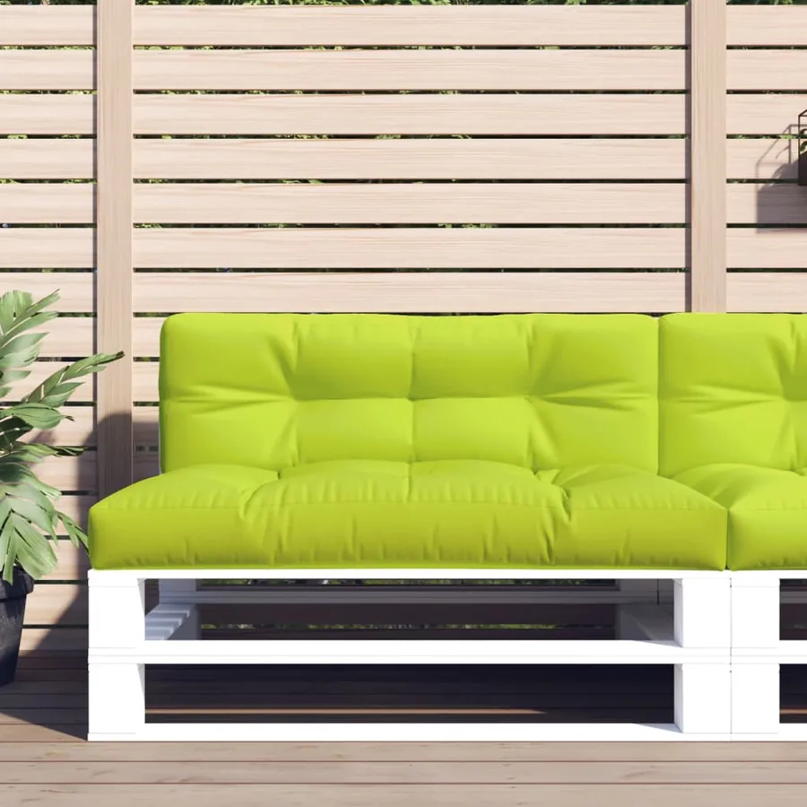 Coussin de palette vert vif 120x40x12 cm tissu