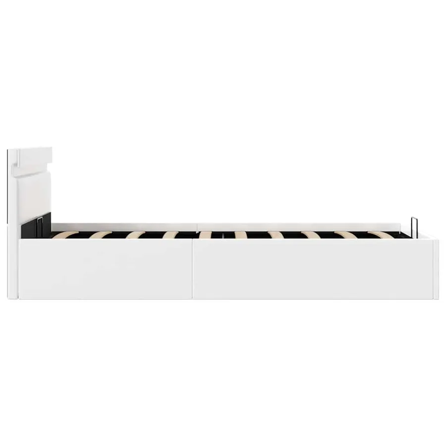 Cadre de lit à rangement hydraulique sans matelas avec LED - 7