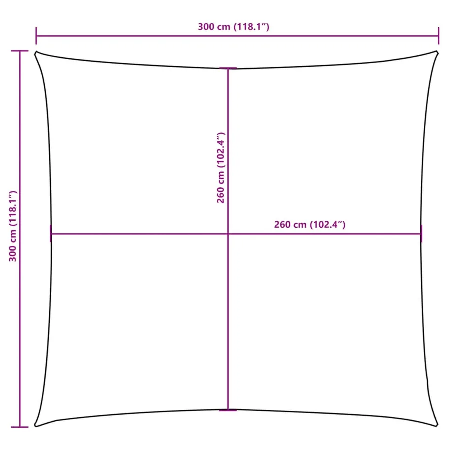 Voile de parasol tissu oxford carré 3x3 m vert foncé - 10