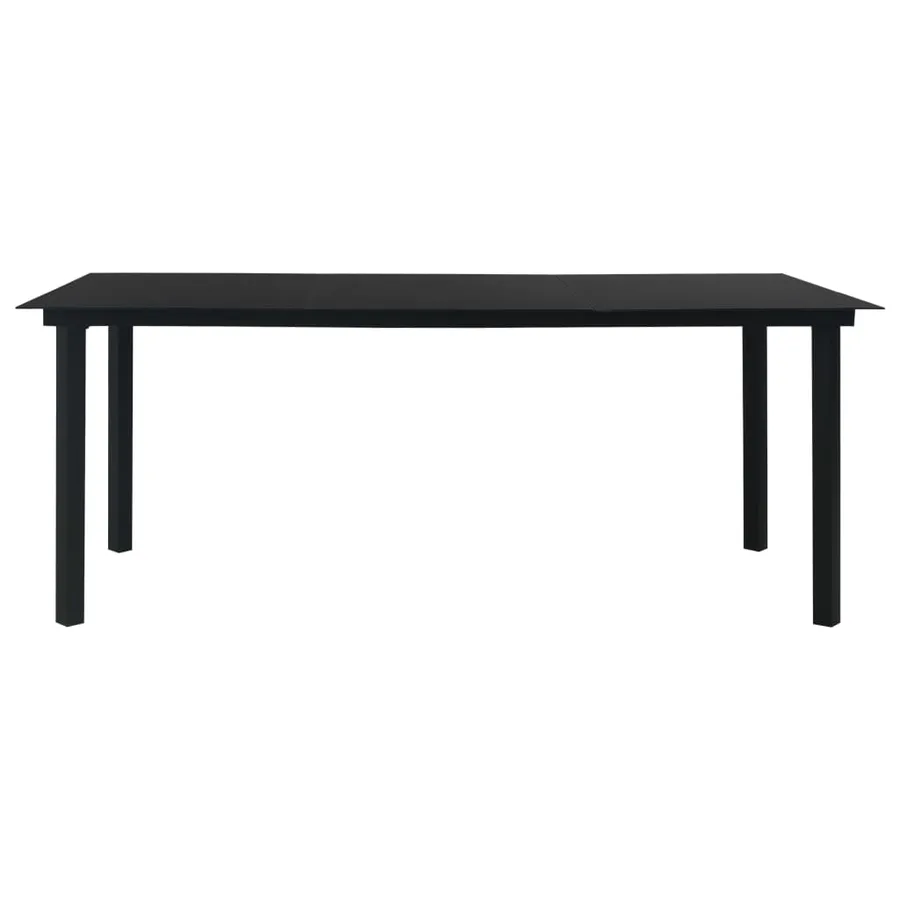 Ensemble à manger d'extérieur 9 pcs Rotin PVC Noir - 3