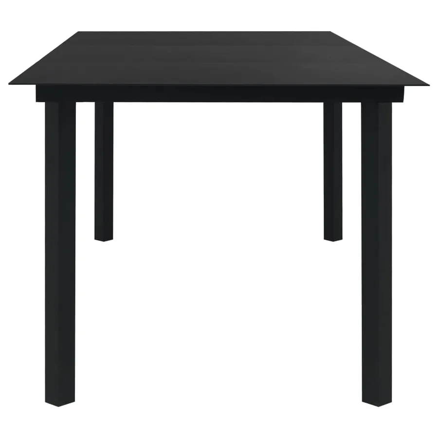 Ensemble à manger d'extérieur 9 pcs Rotin PVC Noir - 4