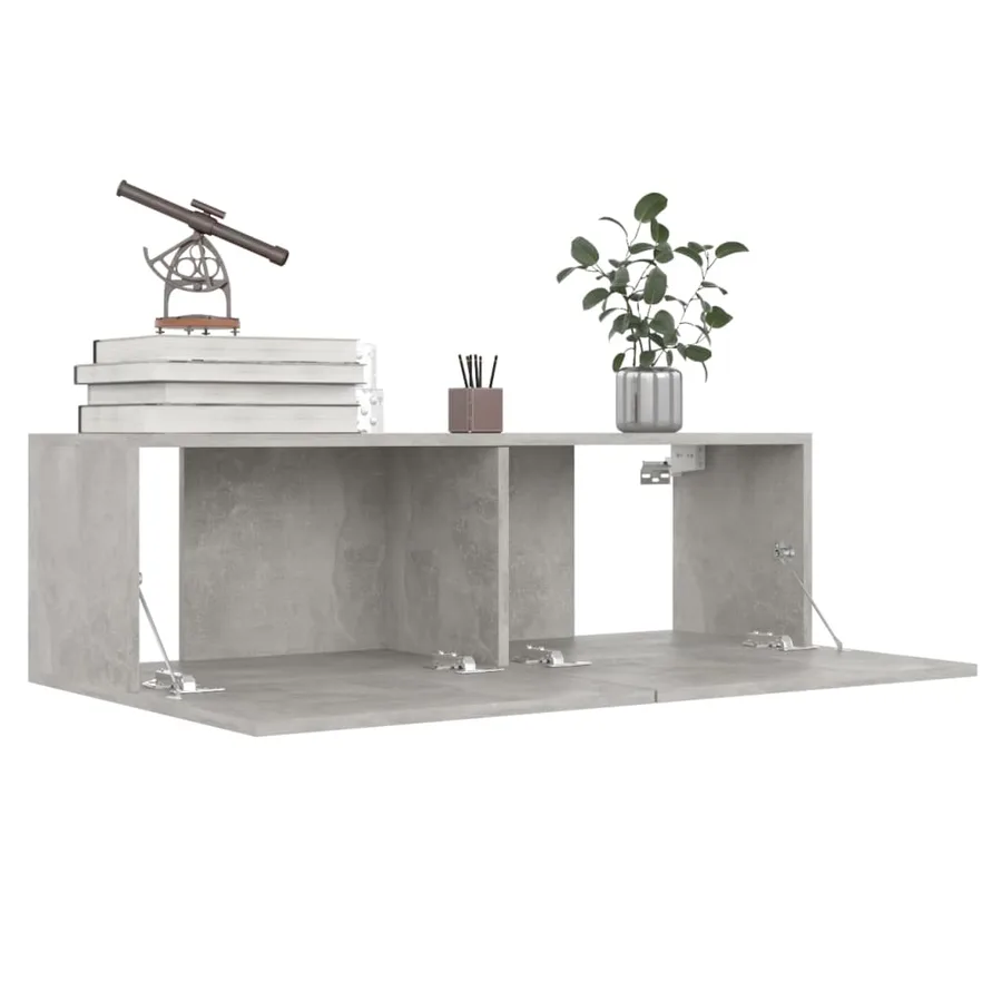 Ensemble de meubles TV 8 pcs Gris béton Bois d'ingénierie - 6