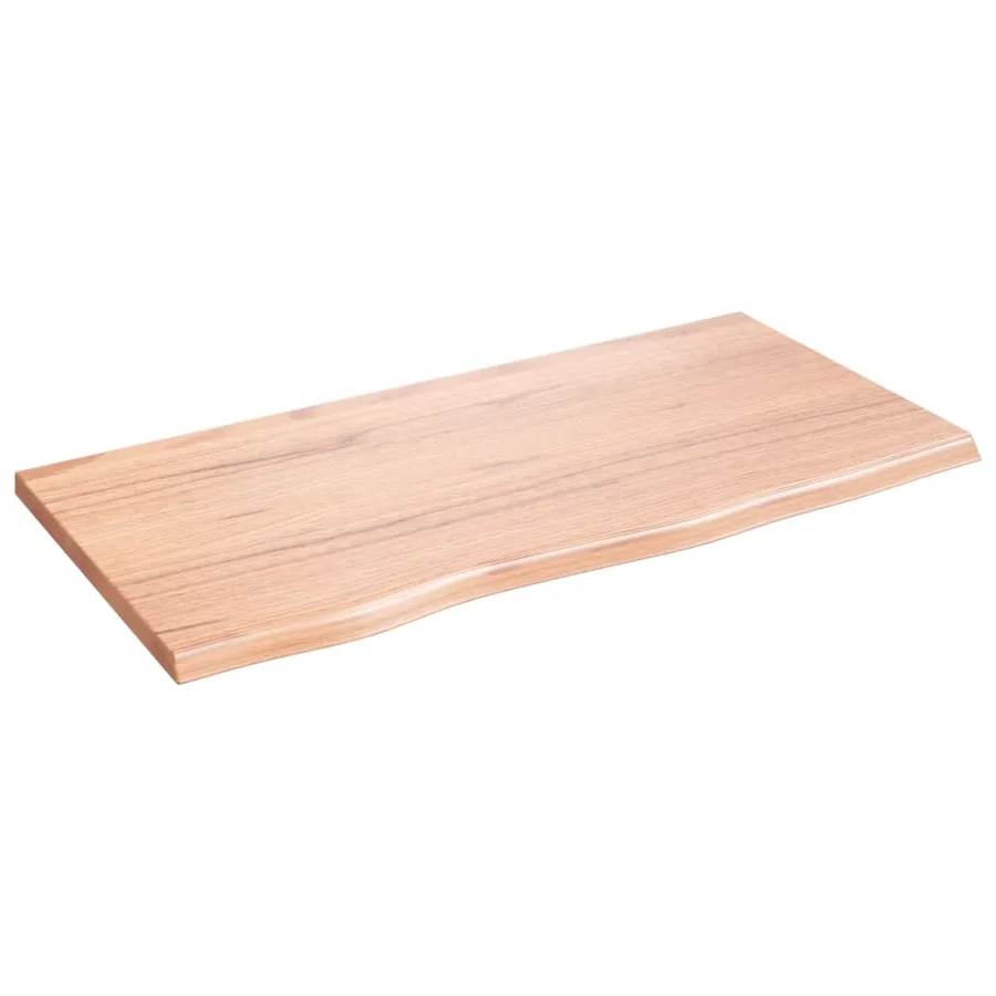 Étagère murale marron clair 80x40x2 cm bois chêne massif traité - 2