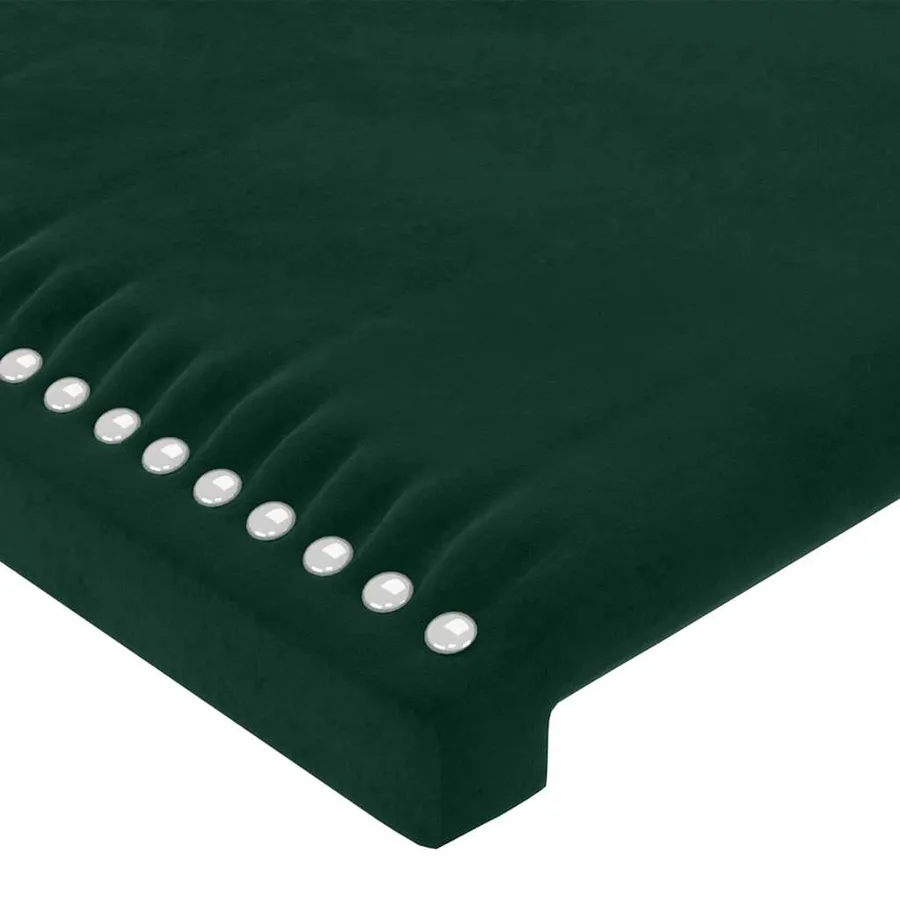 Tête de lit à LED Vert foncé 200x5x118/128 cm Velours - 5
