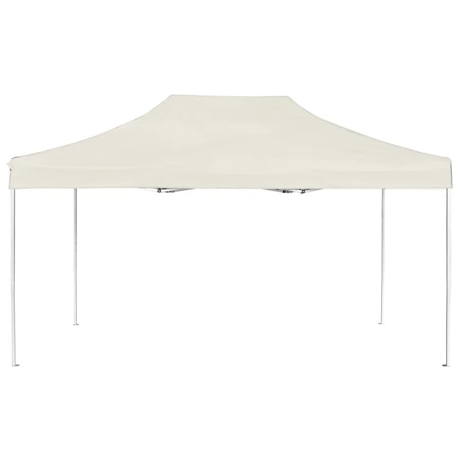 Tente de réception pliable Aluminium 4,5x3 m Crème - 3