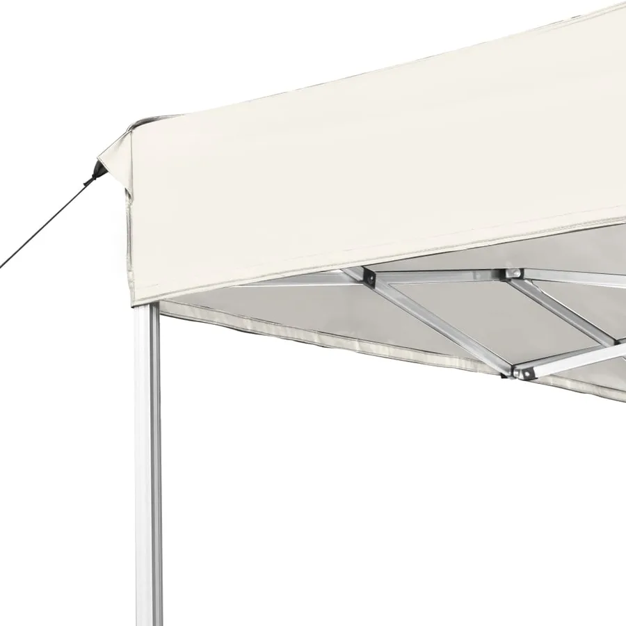 Tente de réception pliable Aluminium 4,5x3 m Crème - 5
