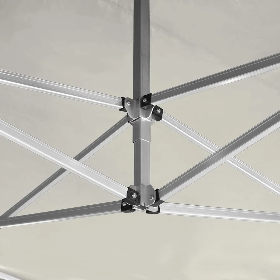Tente de réception pliable Aluminium 4,5x3 m Crème - 7