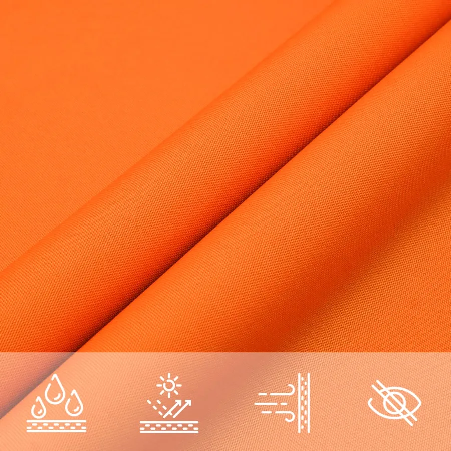 Voile de parasol tissu oxford carré 3x3 m orange - 8