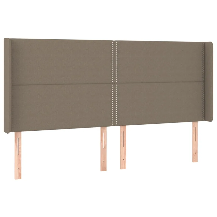 Sommier à lattes de lit matelas et LED Taupe 180x200 cm Tissu - 7