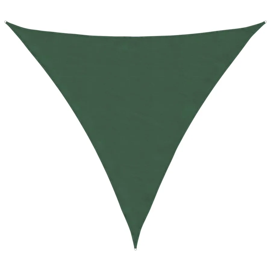 Voile parasol tissu oxford triangulaire 6x6x6 m vert foncé - 2
