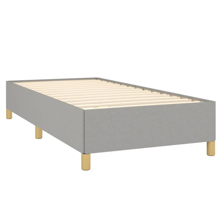 Sommier à lattes de lit et matelas Gris clair 90x190 cm Tissu - 4
