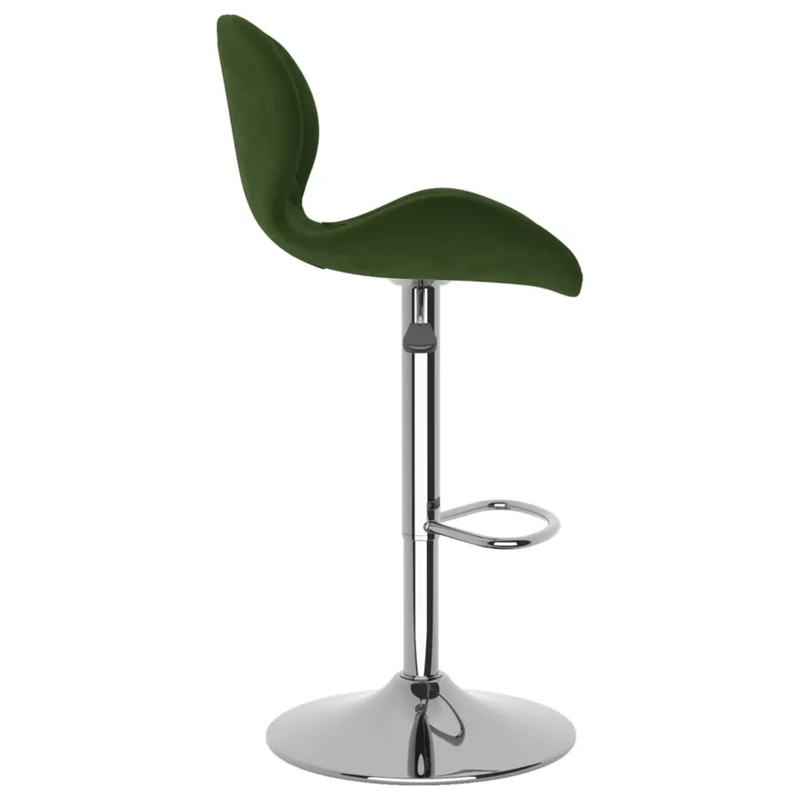 Tabourets de bar lot de 2 vert foncé velours - 5