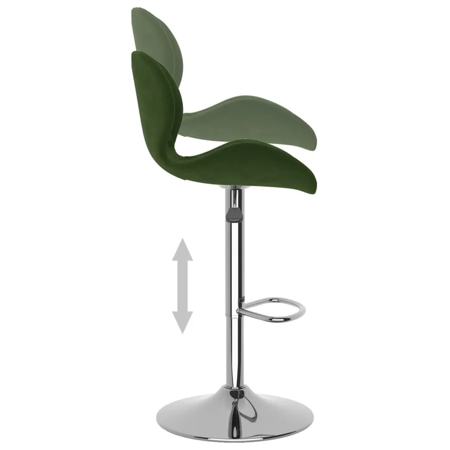 Tabourets de bar lot de 2 vert foncé velours - 8