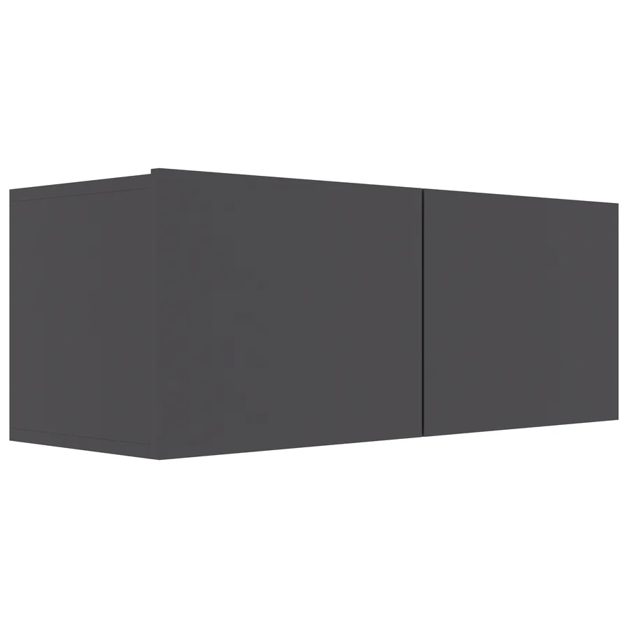 Meuble TV Gris 80x30x30 cm Bois d’ingénierie - 2