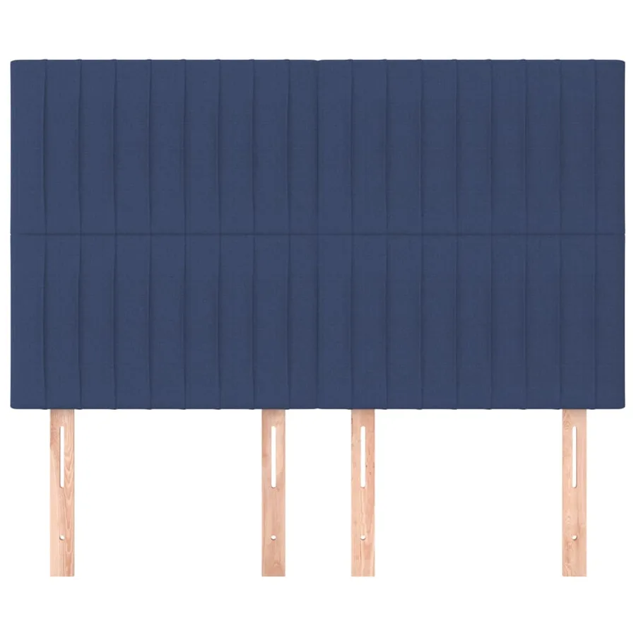 Tête de lit Bleu 144x5x118/128 cm Tissu - 3