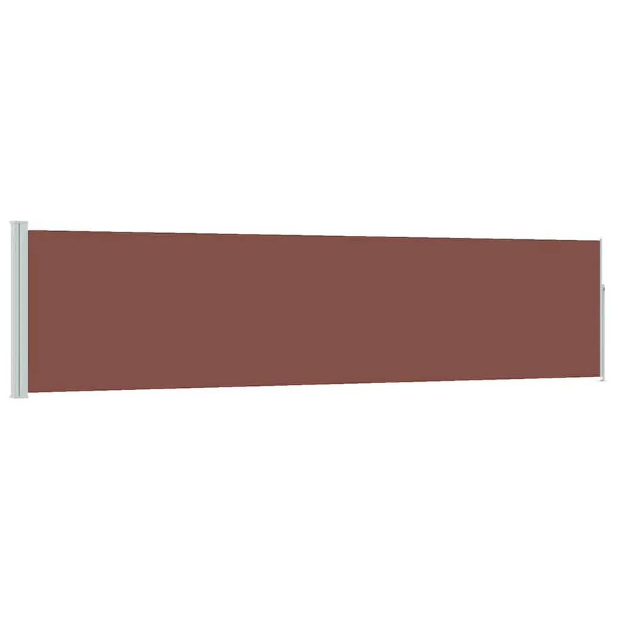 Auvent latéral rétractable de patio 120x500 cm Marron - 2