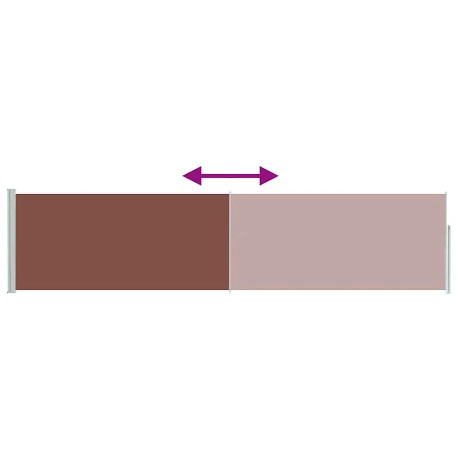 Auvent latéral rétractable de patio 120x500 cm Marron - 7