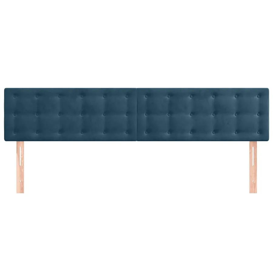 Têtes de lit Bleu foncé 200 x 5 x 78/88 cm Velours - 3