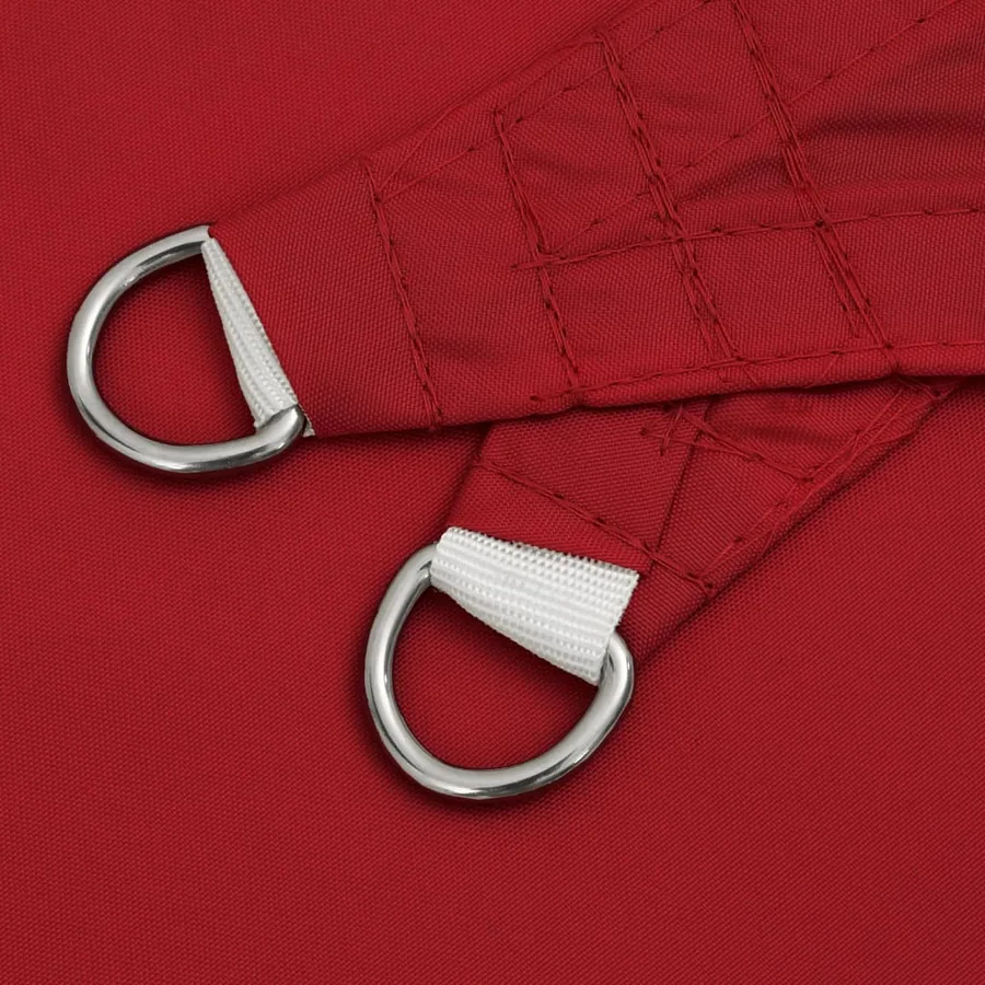 Voile de parasol tissu oxford triangulaire 4x5x6,4 m rouge - 5