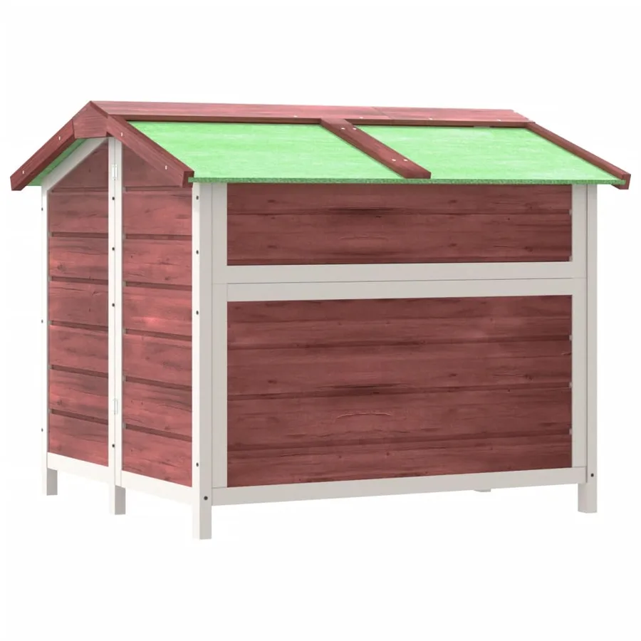 Chenil moka 96x87x80,5 cm bois de pin solide - 5